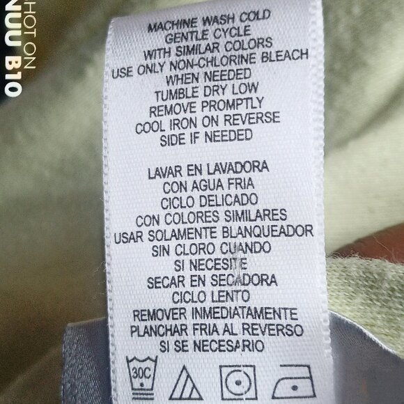 Thrifted SIZE-6 YOUNGLAND LIGHT GREEN APPLE and WHITE GINGHAM BUTTERFLY DRESS - Picture 5 of 7